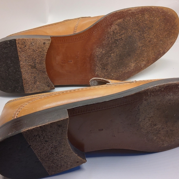 L Panelli Slip on Tan Leather Loafers - Picture 9 of 16